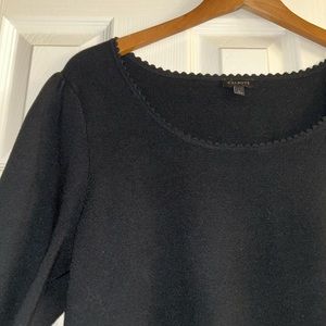 Talbots Black Short Sleeve Sweater